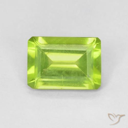 1.03ct طبيعي اخضر زاهى زبرجد, قص الزمرد, VS-SI