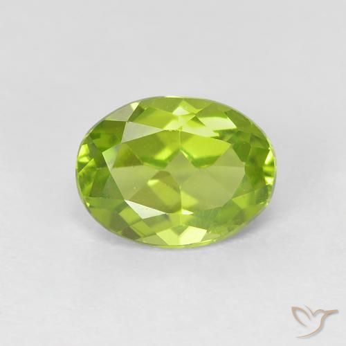 1.10ct طبيعي اخضر زاهى زبرجد, بيضوي, VVS-VS
