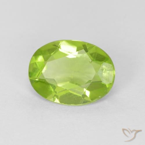 1.22ct طبيعي أخضر متوسط زبرجد, بيضوي, قليلا جدا