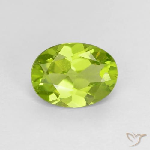 1.21ct طبيعي أخضر حيوي زبرجد, بيضوي, قليلا جدا
