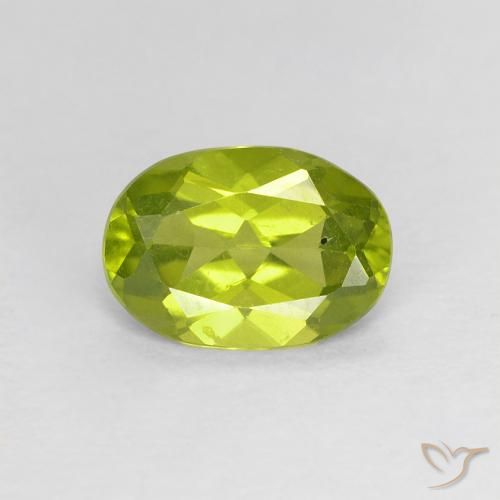 1.15ct طبيعي أخضر زيتوني زبرجد, بيضوي, قليلا جدا