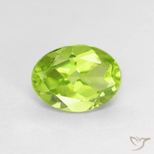 1.23ct طبيعي أخضر حيوي زبرجد, بيضوي, قليلا جدا