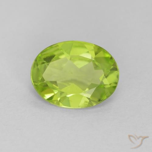 1.07ct طبيعي أخضر متوسط زبرجد, بيضوي, قليلا جدا
