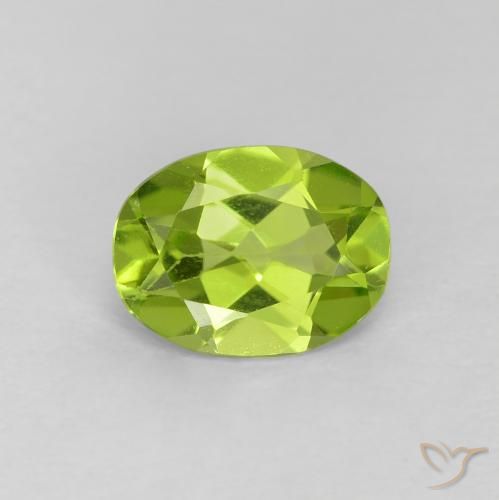 0.97ct طبيعي أخضر حيوي زبرجد, بيضوي, VVS-VS