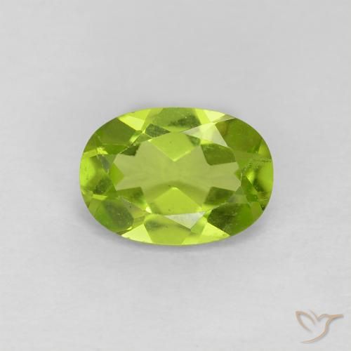 0.83ct طبيعي أخضر حيوي زبرجد, بيضوي, VVS-VS