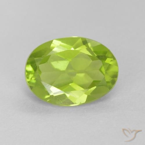 1.20ct طبيعي اخضر زاهى زبرجد, بيضوي, VVS-VS