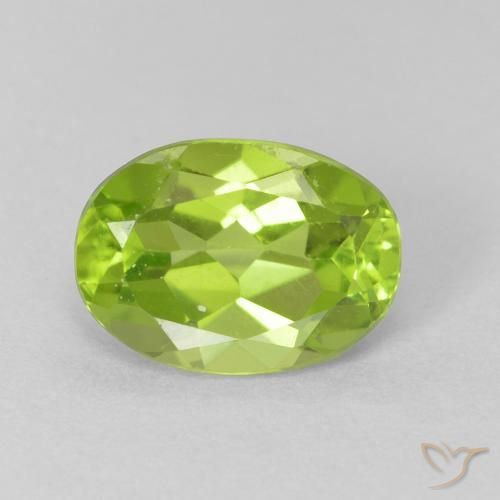 1.23ct طبيعي اخضر زاهى زبرجد, بيضوي, VVS-VS