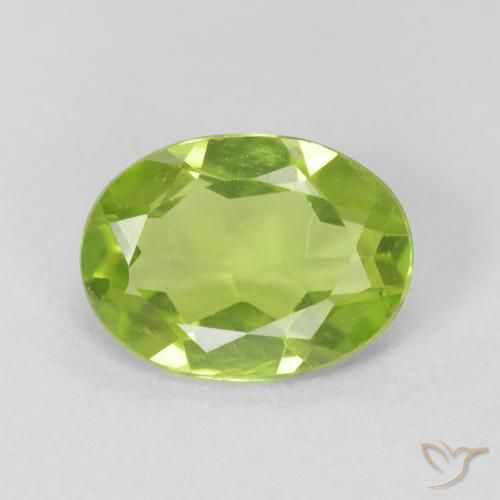 1.09ct طبيعي اخضر زاهى زبرجد, بيضوي, VVS-VS