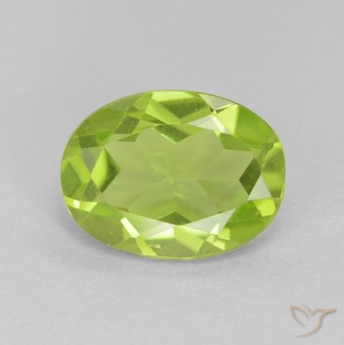 1.11ct طبيعي اخضر زاهى زبرجد, بيضوي, VVS-VS