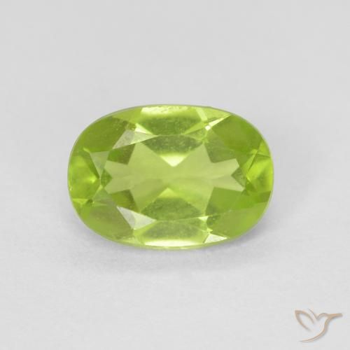 0.86ct طبيعي اخضر زاهى زبرجد, بيضوي, VVS-VS