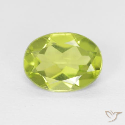 1.18ct طبيعي أخضر مصفر زبرجد, بيضوي, VVS-VS