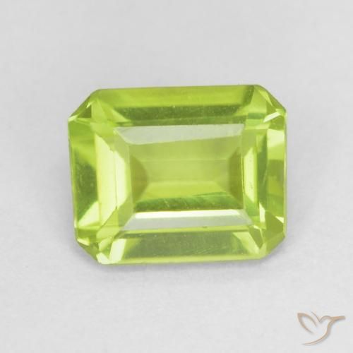 0.78ct طبيعي اخضر زاهى زبرجد, قص الزمرد, VVS