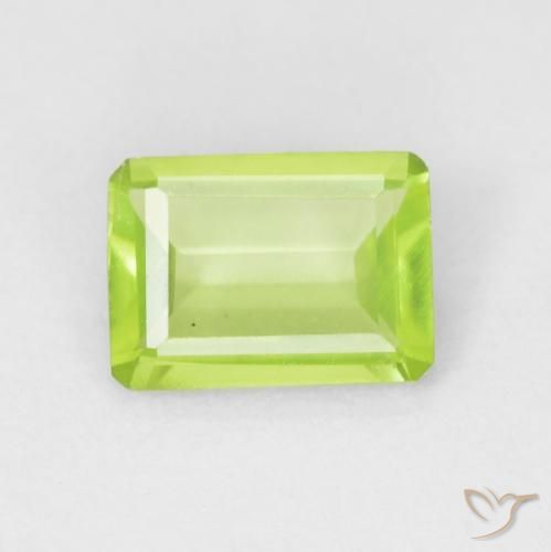 0.85ct طبيعي أخضر متوسط زبرجد, قص الزمرد, VVS