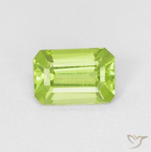0.55ct طبيعي اخضر زاهى زبرجد, قص الزمرد, VVS