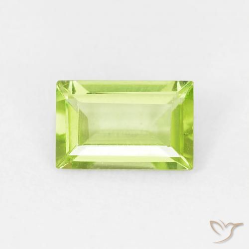 0.52ct طبيعي اخضر زاهى زبرجد, باجيت, VVS-VS