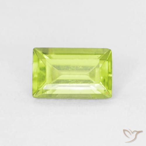 0.53ct طبيعي اخضر زاهى زبرجد, باجيت, VVS-VS