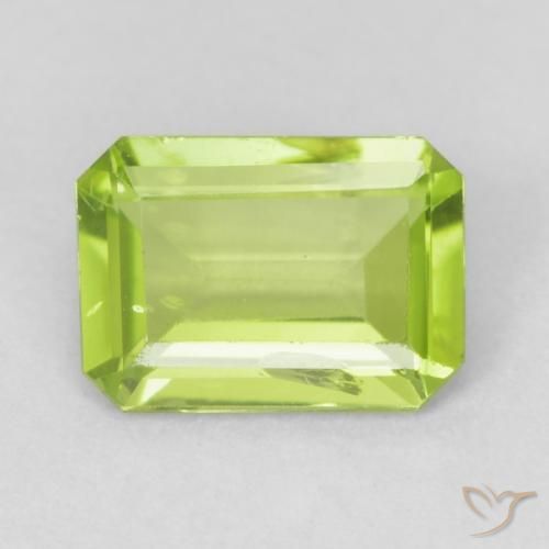 0.78ct طبيعي اخضر زاهى زبرجد, قص الزمرد, VS-SI