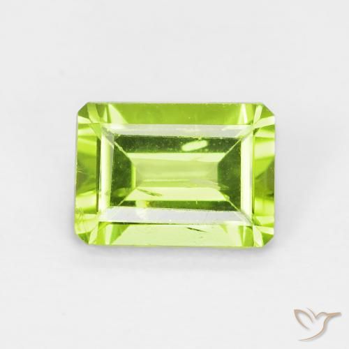 1.08ct طبيعي أخضر متوسط زبرجد, قص الزمرد, قليلا جدا