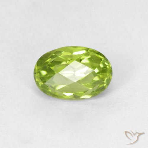 0.72ct طبيعي اخضر زاهى زبرجد, بيضوي, VVS-VS