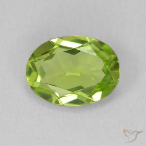 1.18ct طبيعي أخضر حيوي زبرجد, بيضوي, قليلا جدا