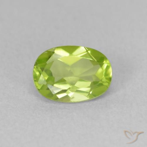 0.96ct طبيعي اخضر زاهى زبرجد, بيضوي, VVS-VS