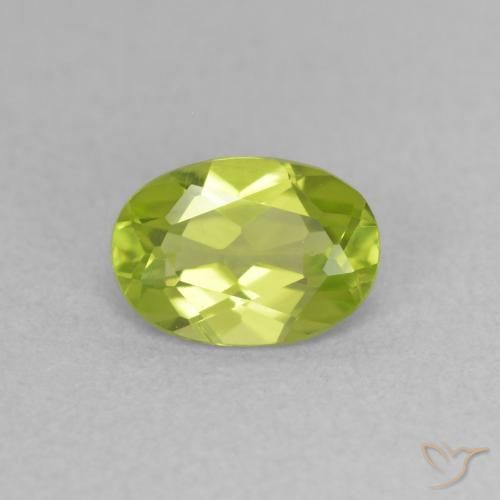 0.87ct طبيعي اخضر زاهى زبرجد, بيضوي, VVS-VS