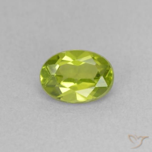 0.87ct طبيعي أخضر زيتوني زبرجد, بيضوي, VVS-VS
