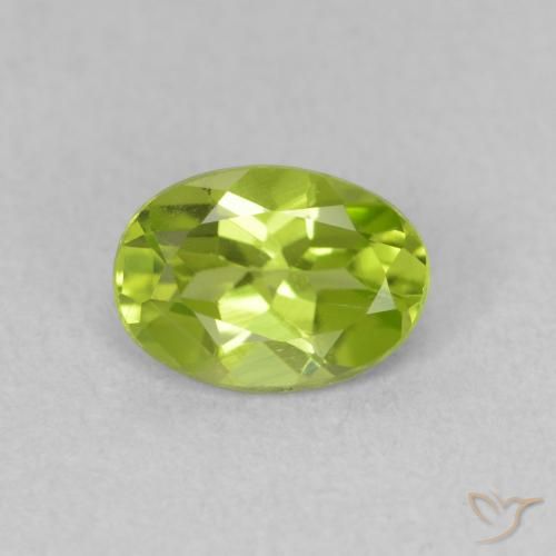 0.87ct طبيعي أخضر حيوي زبرجد, بيضوي, VVS-VS