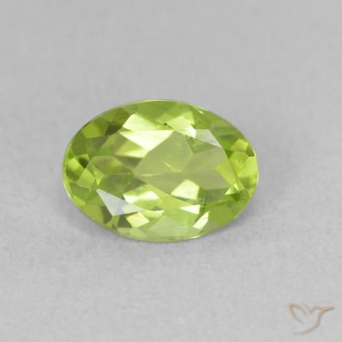 0.94ct طبيعي أخضر حيوي زبرجد, بيضوي, VVS-VS