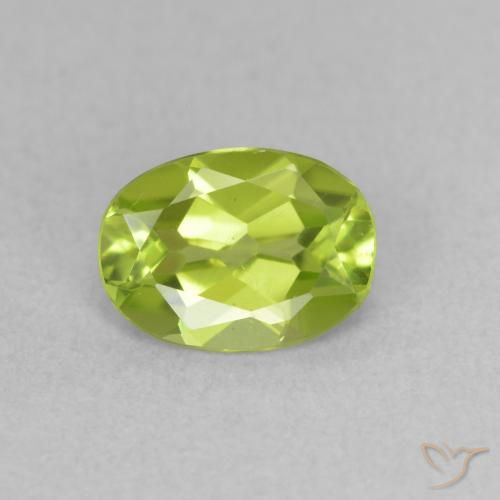 0.78ct طبيعي اخضر زاهى زبرجد, بيضوي, VVS-VS