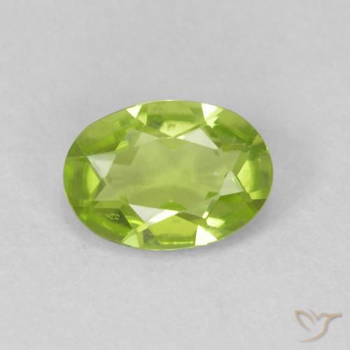 0.84ct طبيعي اخضر زاهى زبرجد, بيضوي, VVS