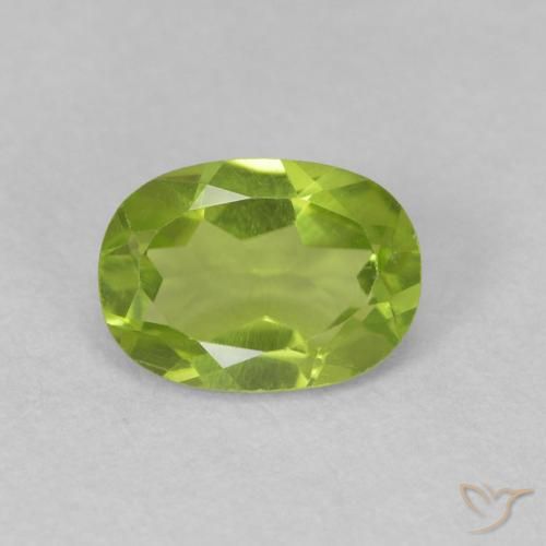 0.86ct طبيعي أخضر حيوي زبرجد, بيضوي, VVS