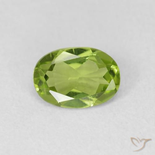 0.73ct طبيعي أخضر حيوي زبرجد, بيضوي, VVS-VS