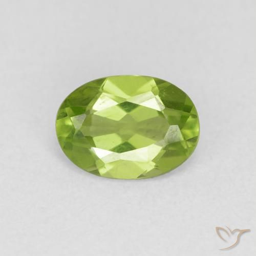 0.90ct طبيعي أخضر حيوي زبرجد, بيضوي, VVS-VS, Photo A