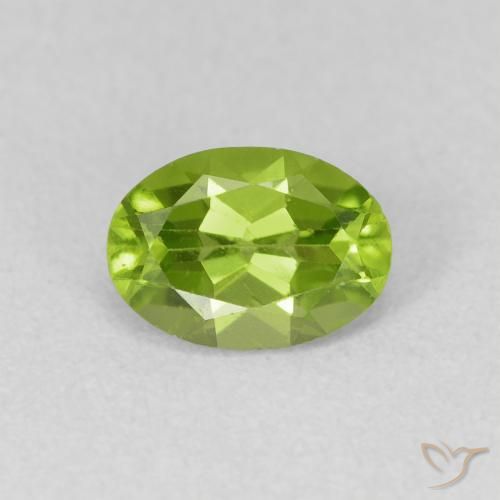 0.93ct طبيعي أخضر حيوي زبرجد, بيضوي, VVS-VS