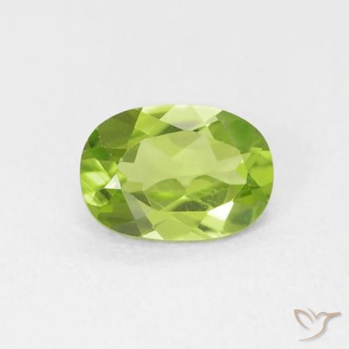 0.92ct طبيعي أخضر متوسط زبرجد, بيضوي, VVS-VS