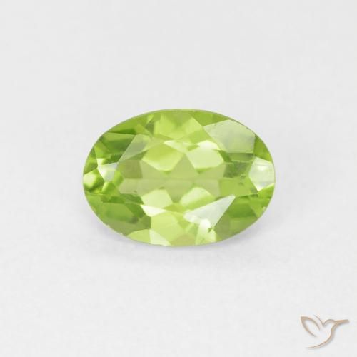 0.80ct طبيعي اخضر فاتح زبرجد, بيضوي, VVS-VS
