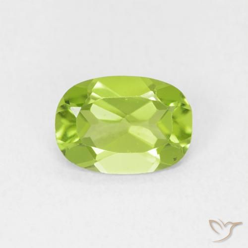 0.78ct طبيعي أخضر مصفر زبرجد, بيضوي, VVS-VS