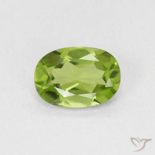 0.92ct طبيعي أخضر متوسط زبرجد, بيضوي, VVS-VS