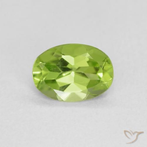 0.83ct طبيعي أخضر حيوي زبرجد, بيضوي, VVS-VS