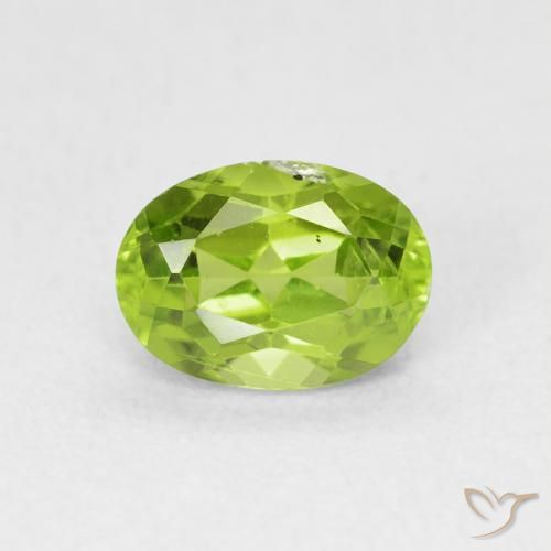 1.07ct طبيعي أخضر حيوي زبرجد, بيضوي, قليلا جدا