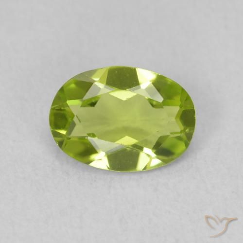0.76ct طبيعي أخضر حيوي زبرجد, بيضوي, VVS-VS
