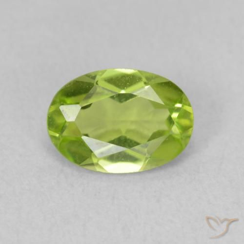 0.85ct طبيعي أخضر حيوي زبرجد, بيضوي, VVS-VS