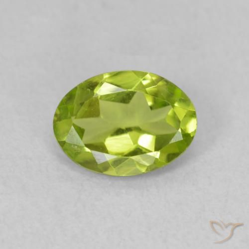0.72ct طبيعي اخضر زاهى زبرجد, بيضوي, VVS-VS