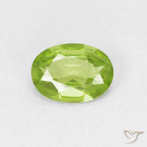 0.72ct طبيعي أخضر حيوي زبرجد, بيضوي, VVS-VS