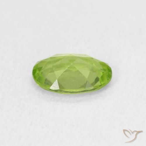 زبرجد Medium Light-Green طبيعي، بيضوي، 0.71 قيراط، VVS-VS