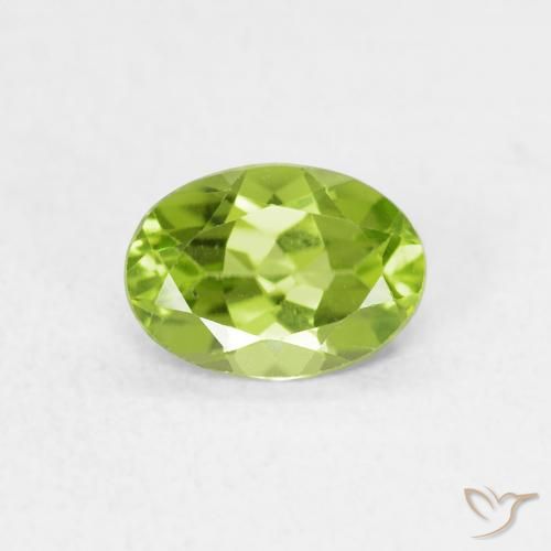 0.83ct طبيعي أخضر حيوي زبرجد, بيضوي, VVS-VS