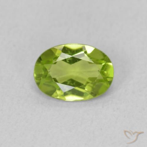 0.84ct طبيعي أخضر حيوي زبرجد, بيضوي, VVS-VS