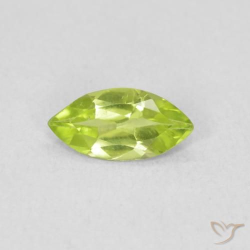 0.47ct طبيعي أخضر متوسط زبرجد, ماركيز, قليلا جدا