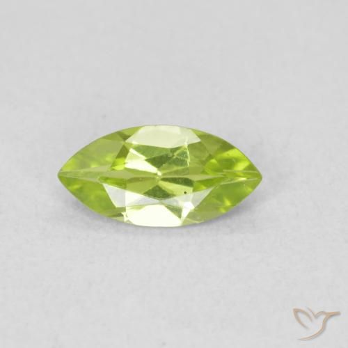 0.54ct طبيعي أخضر مصفر زبرجد, ماركيز, قليلا جدا